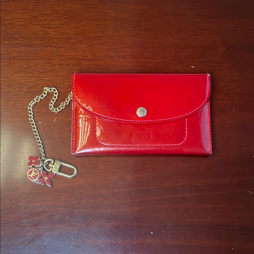 Louis Vuitton Red Vernis Small Wallet